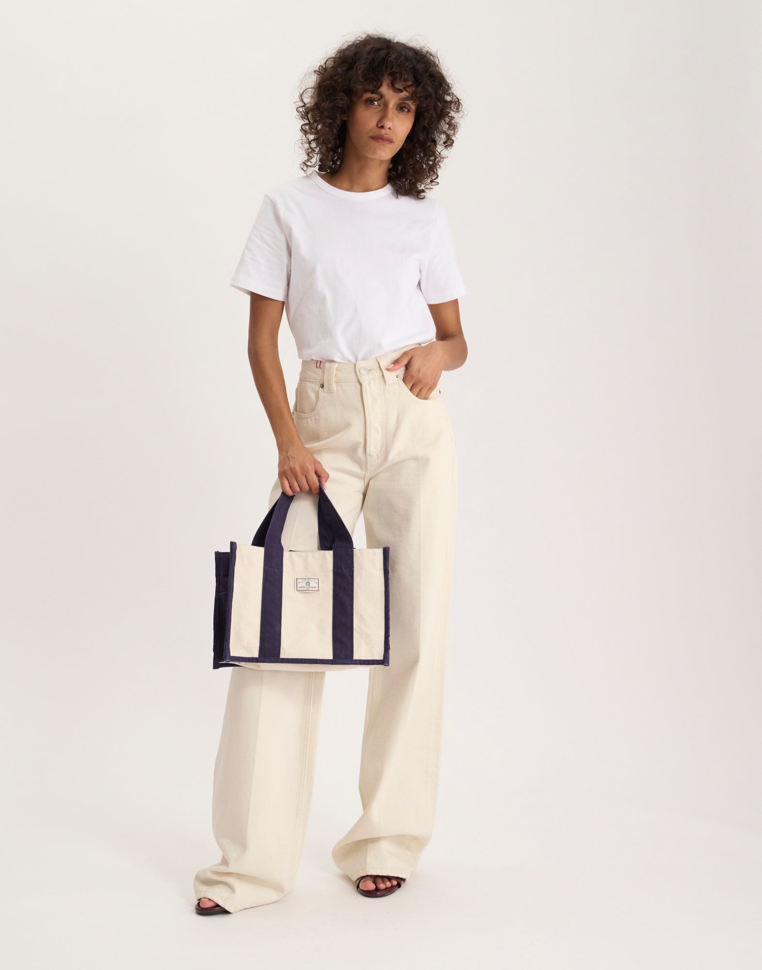 Sac cabas Alicia marine taille S