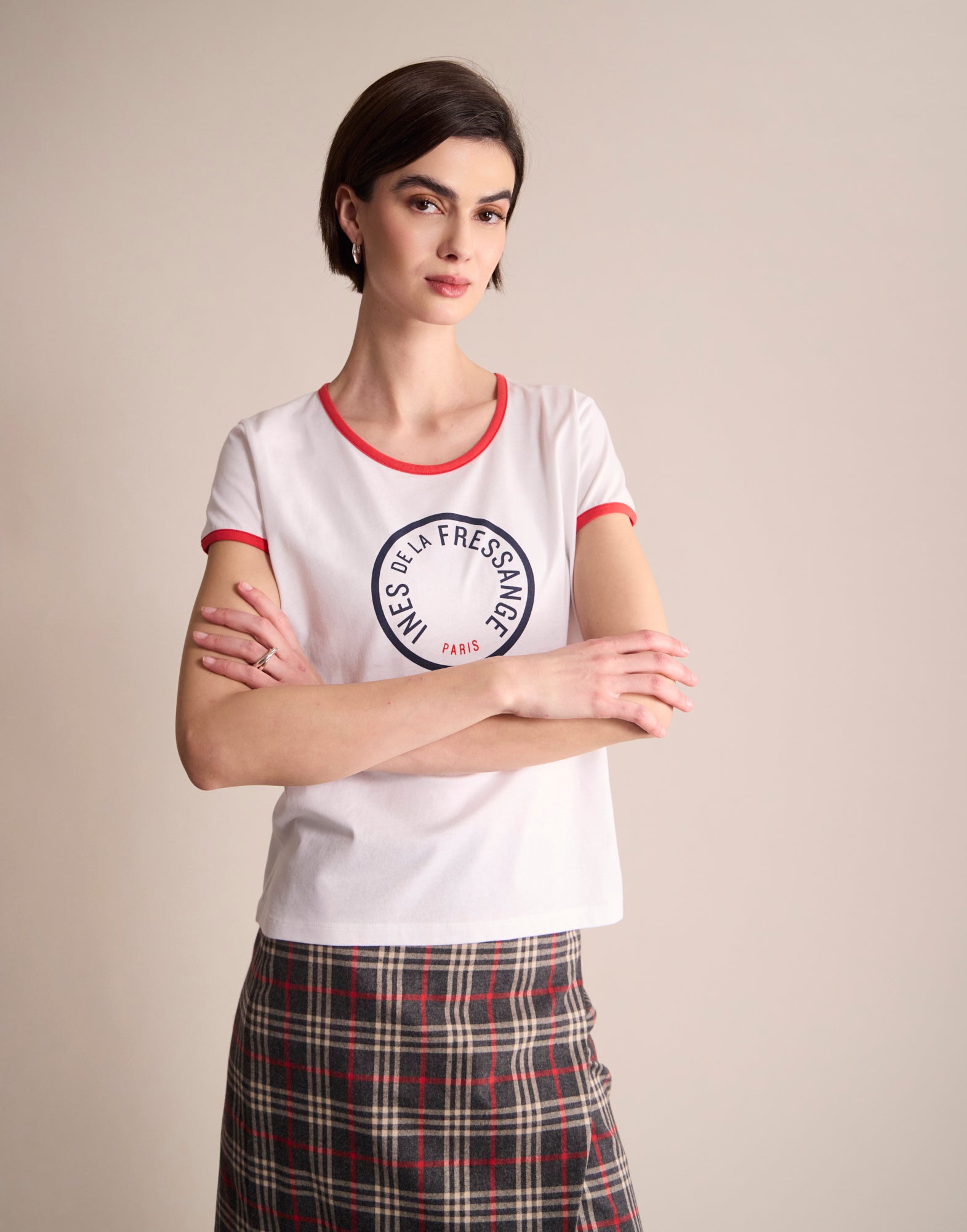 T-shirt Priscilla blanc