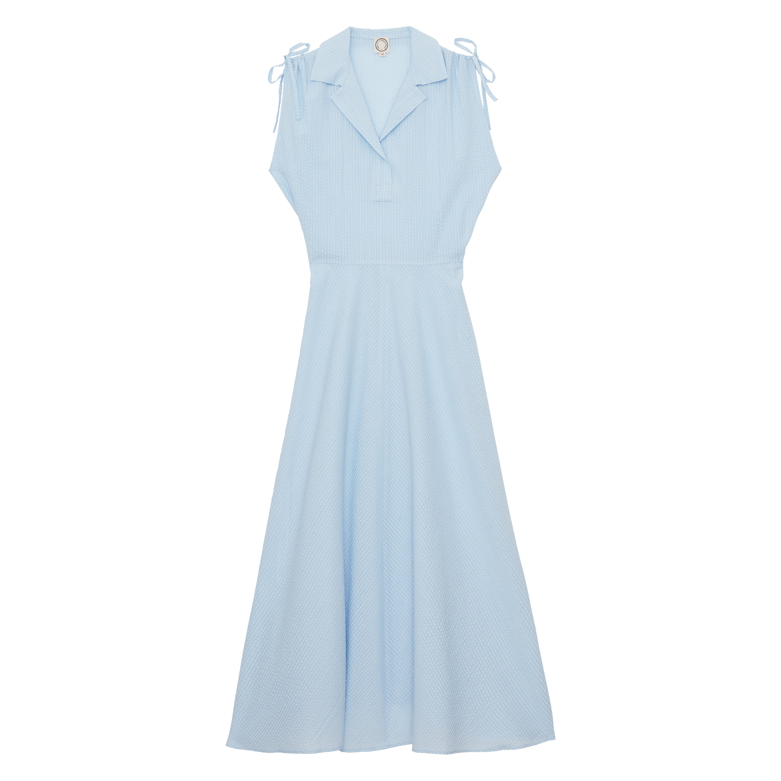 Violine slim-fit dress in light blue cotton