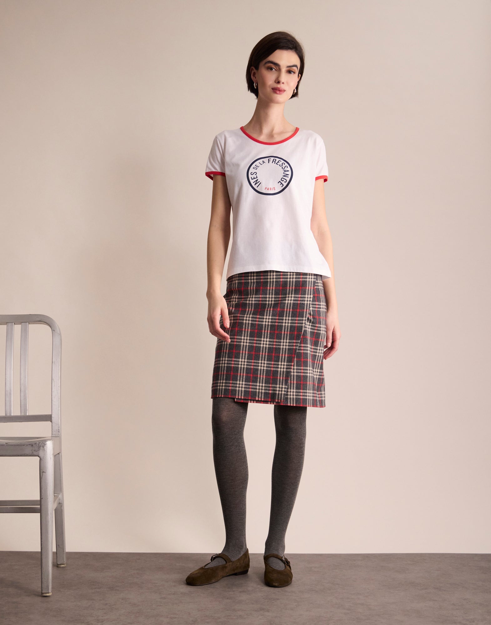 T-shirt Priscilla blanc