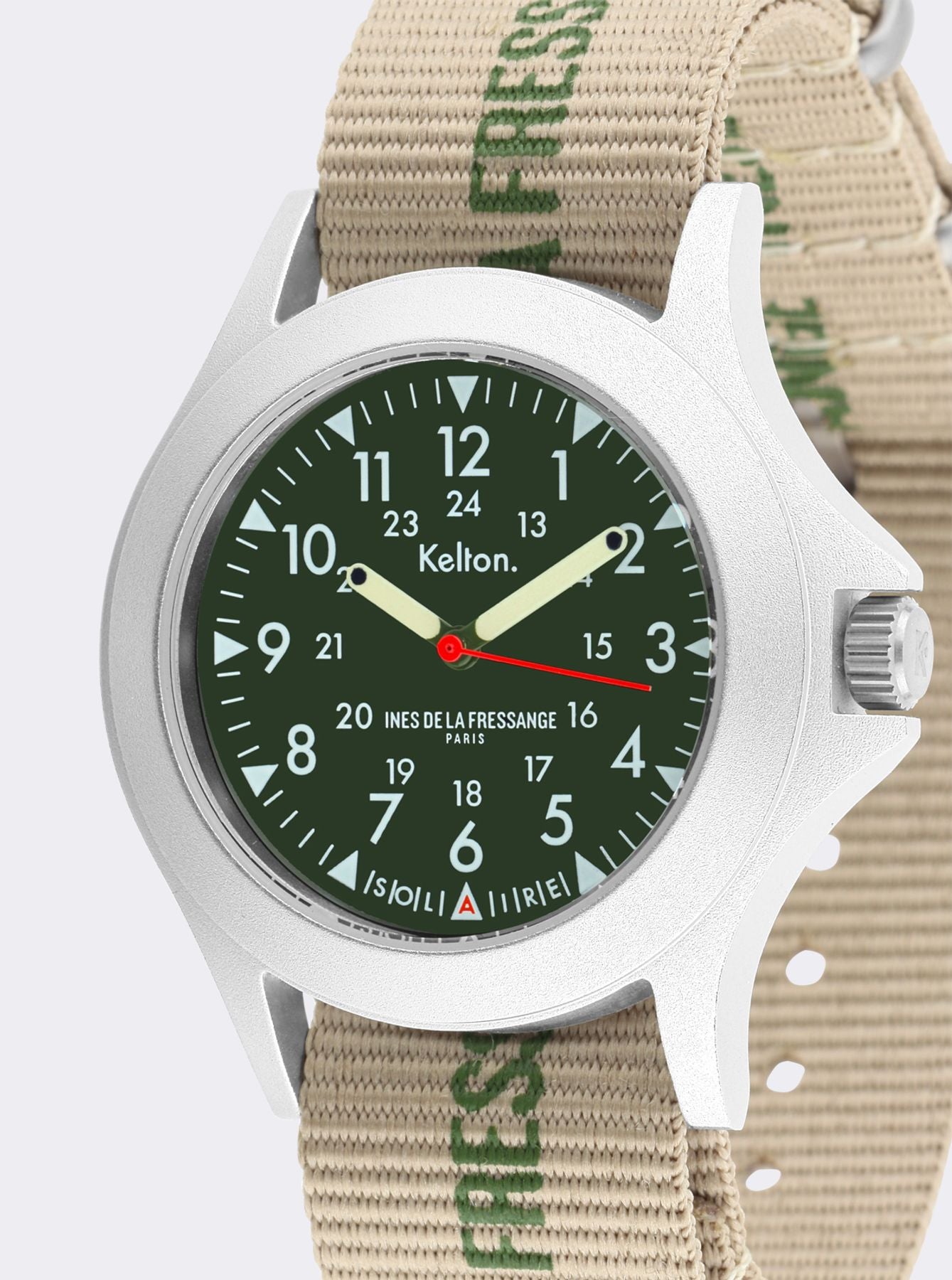 Montre Solaire Field sand Kelton x Ines de la Fressange Paris
