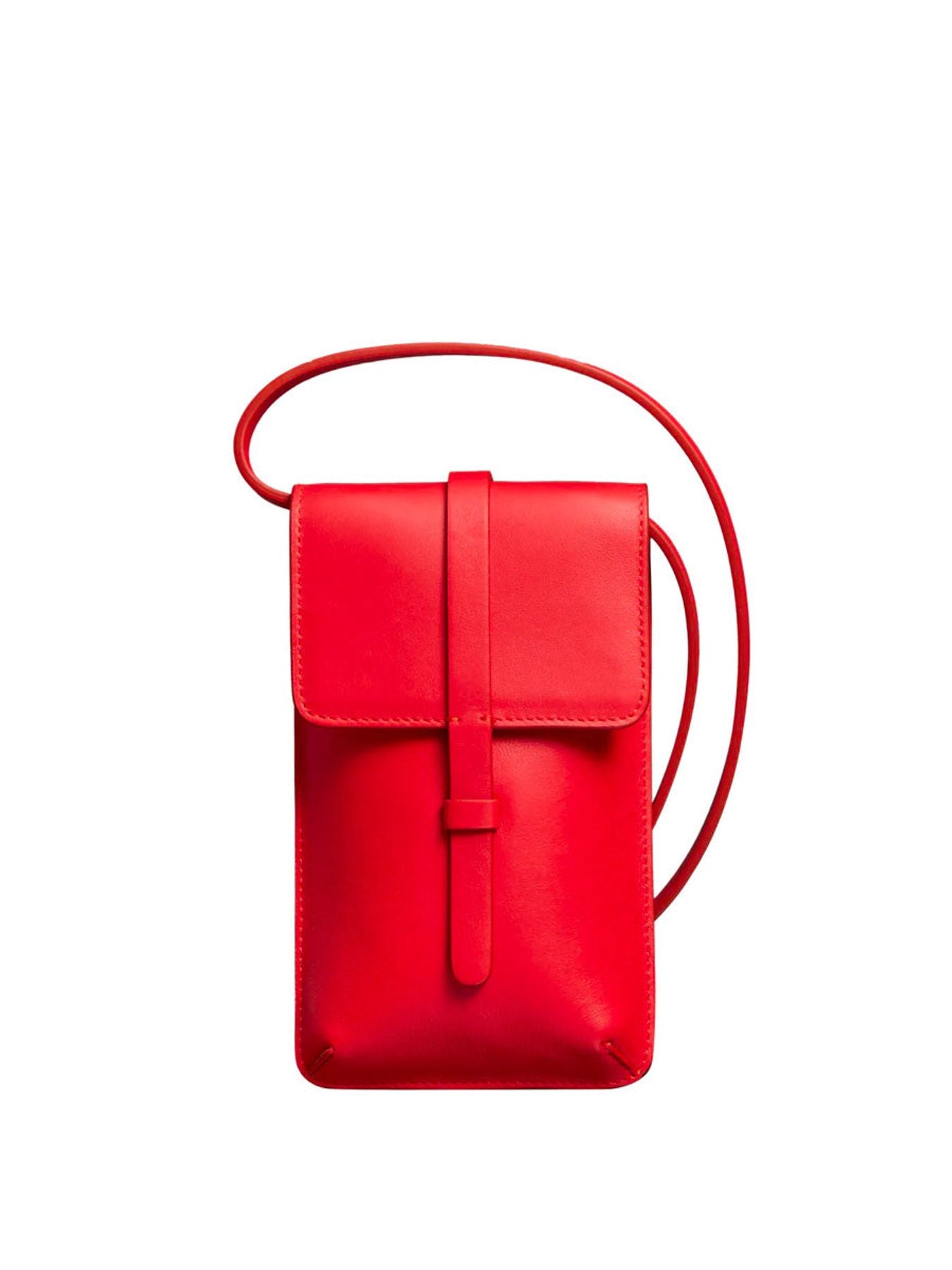 Smartphone Bag Léonore cuir rouge