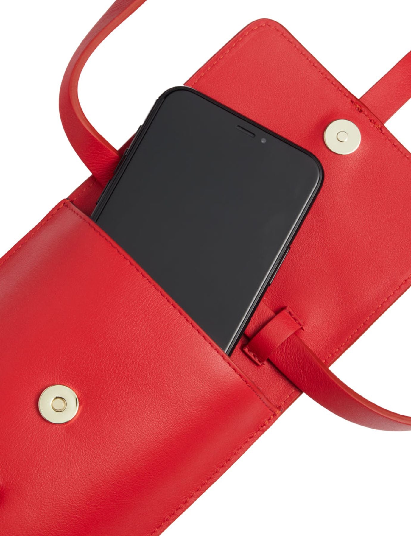 Smartphone Bag Léonore cuir rouge