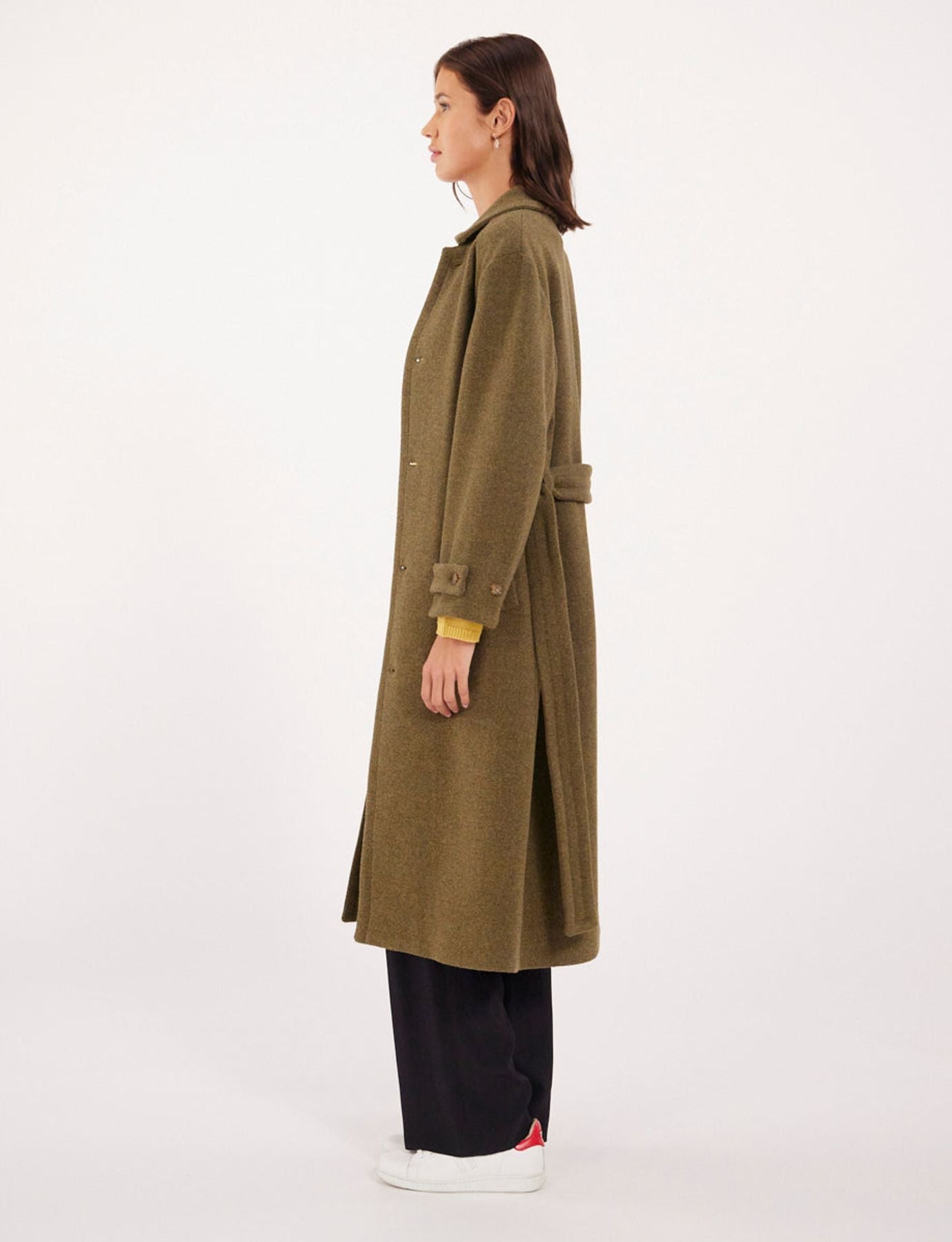 Mantel Esme khaki Wolle