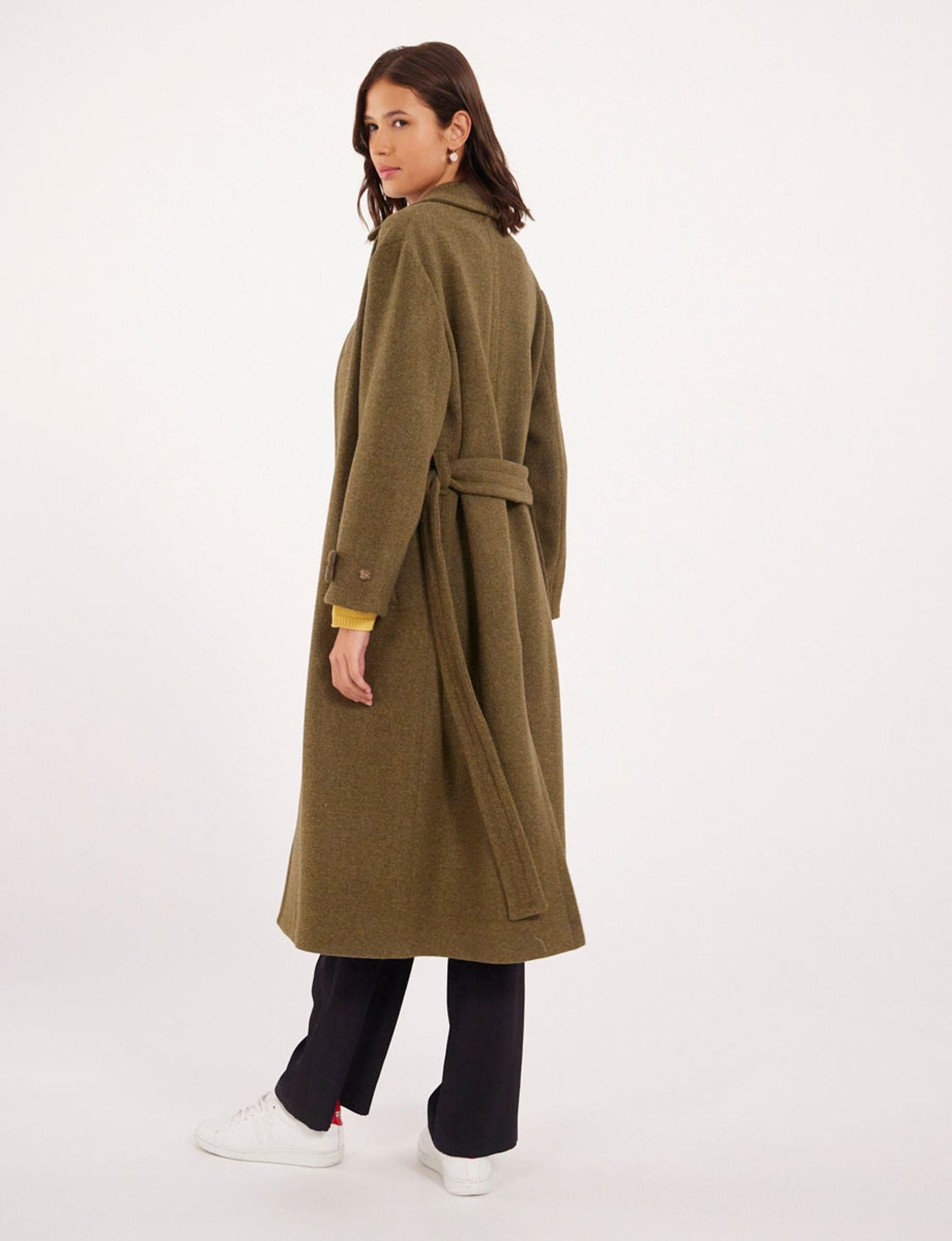 Mantel Esme khaki Wolle