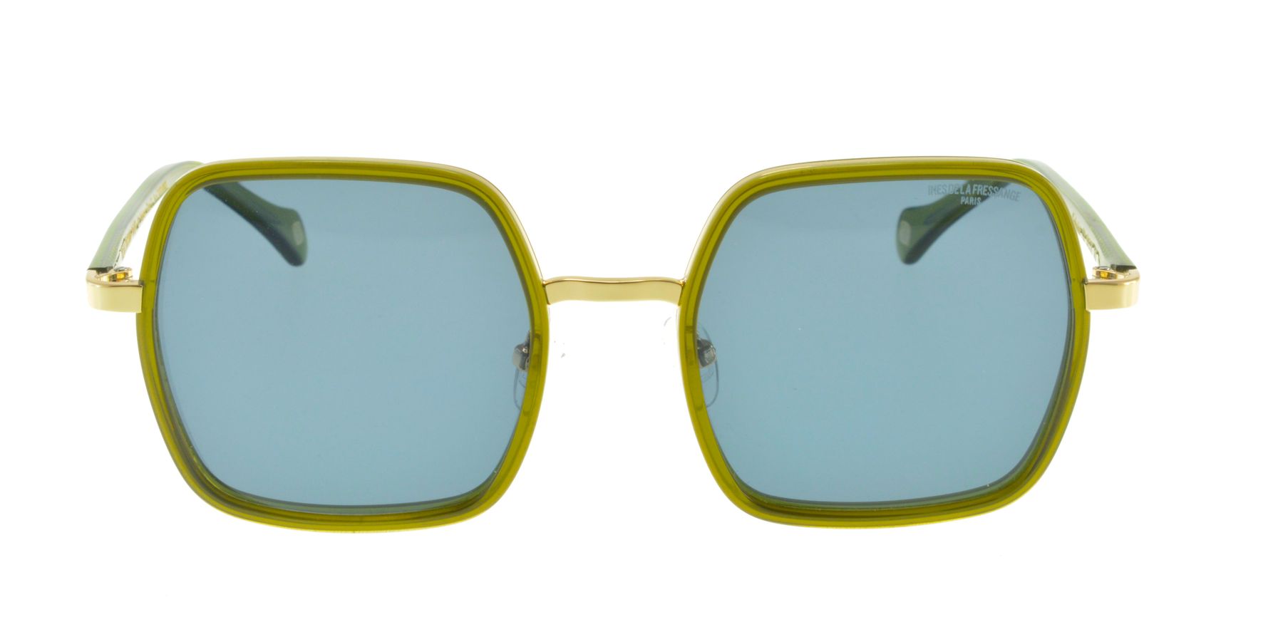 Occhiali da sole Katherine in cristallo verde oro