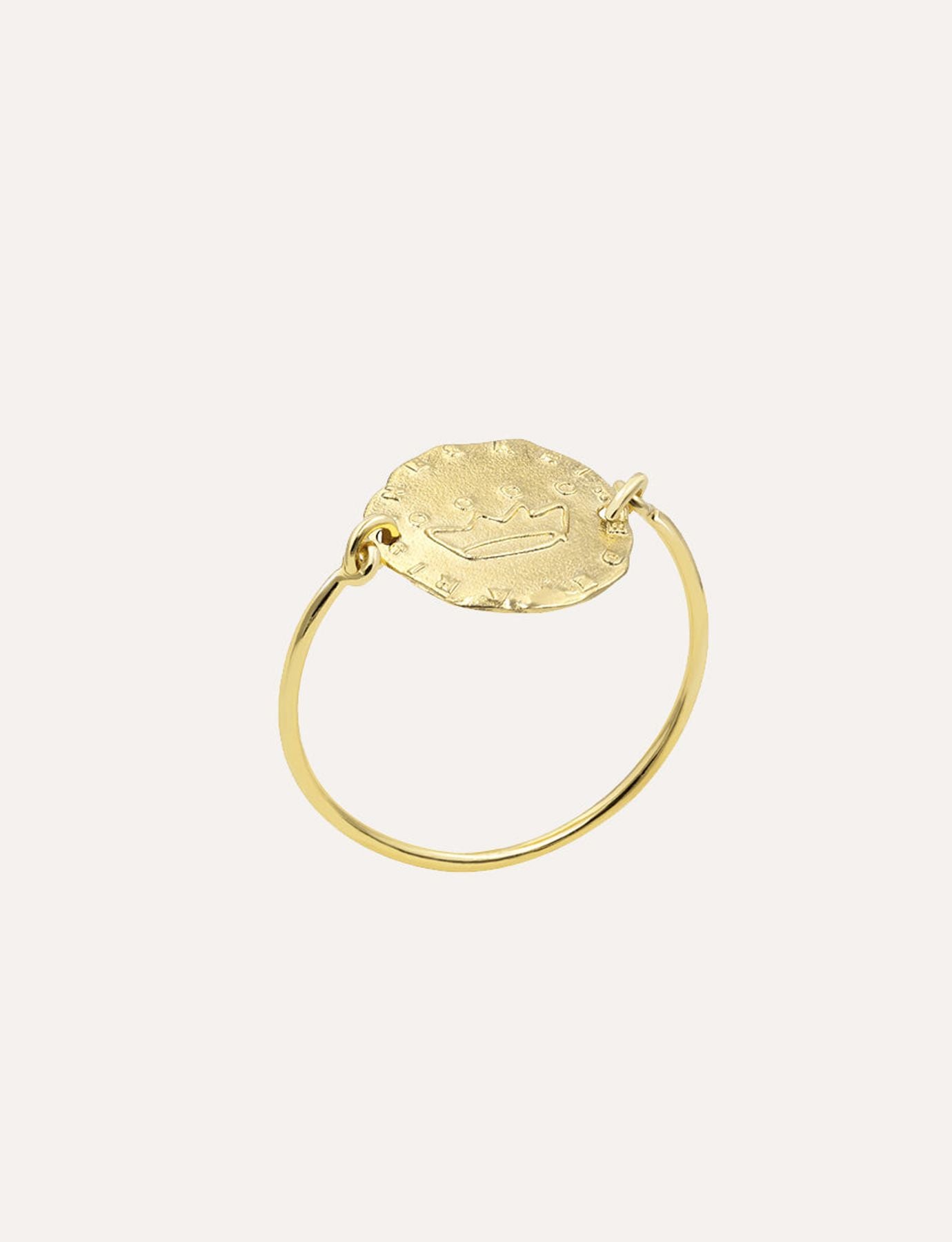 Bague Lutèce motif couronne plaqué or