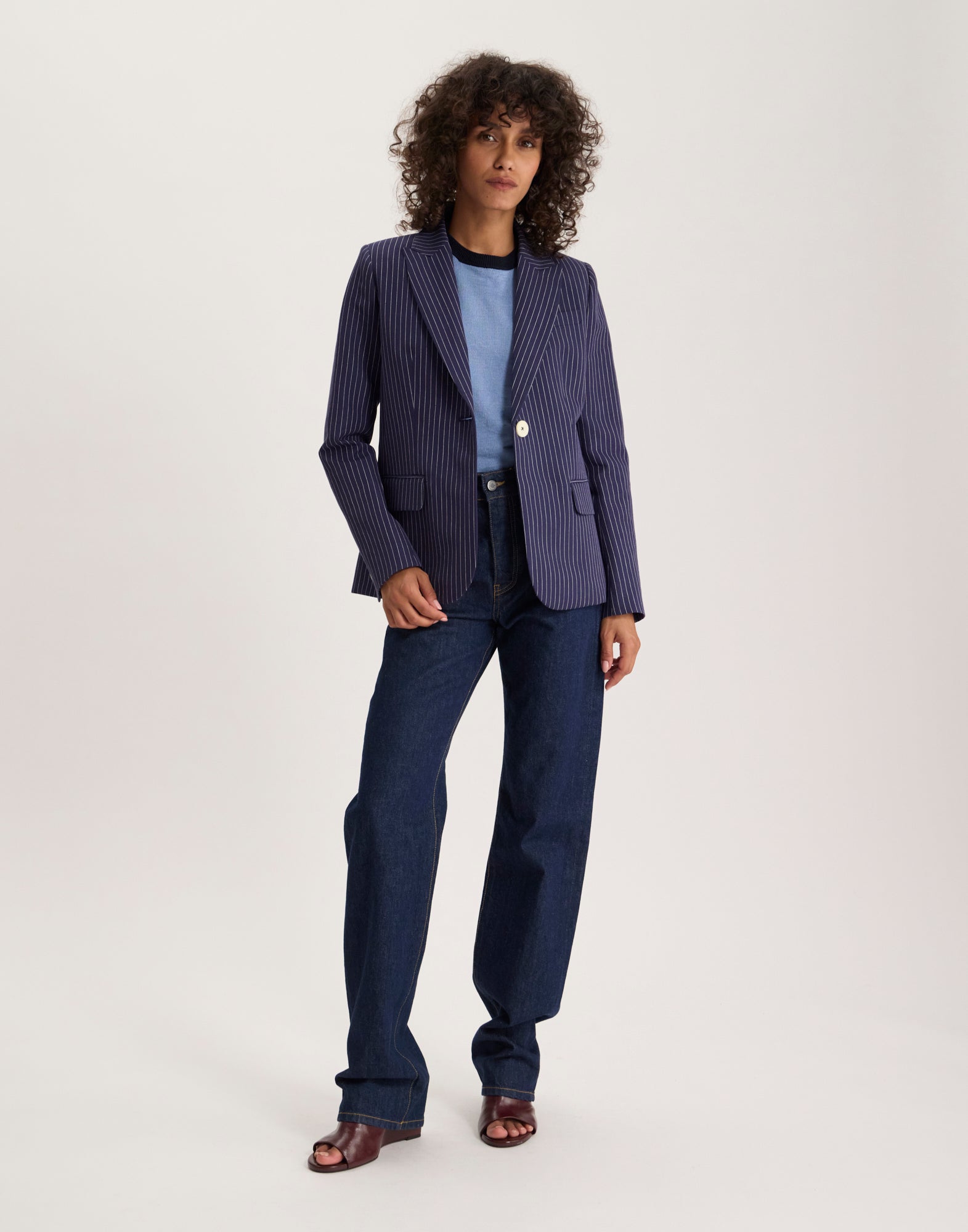 Nicoletta navy blue jacket no longer in use