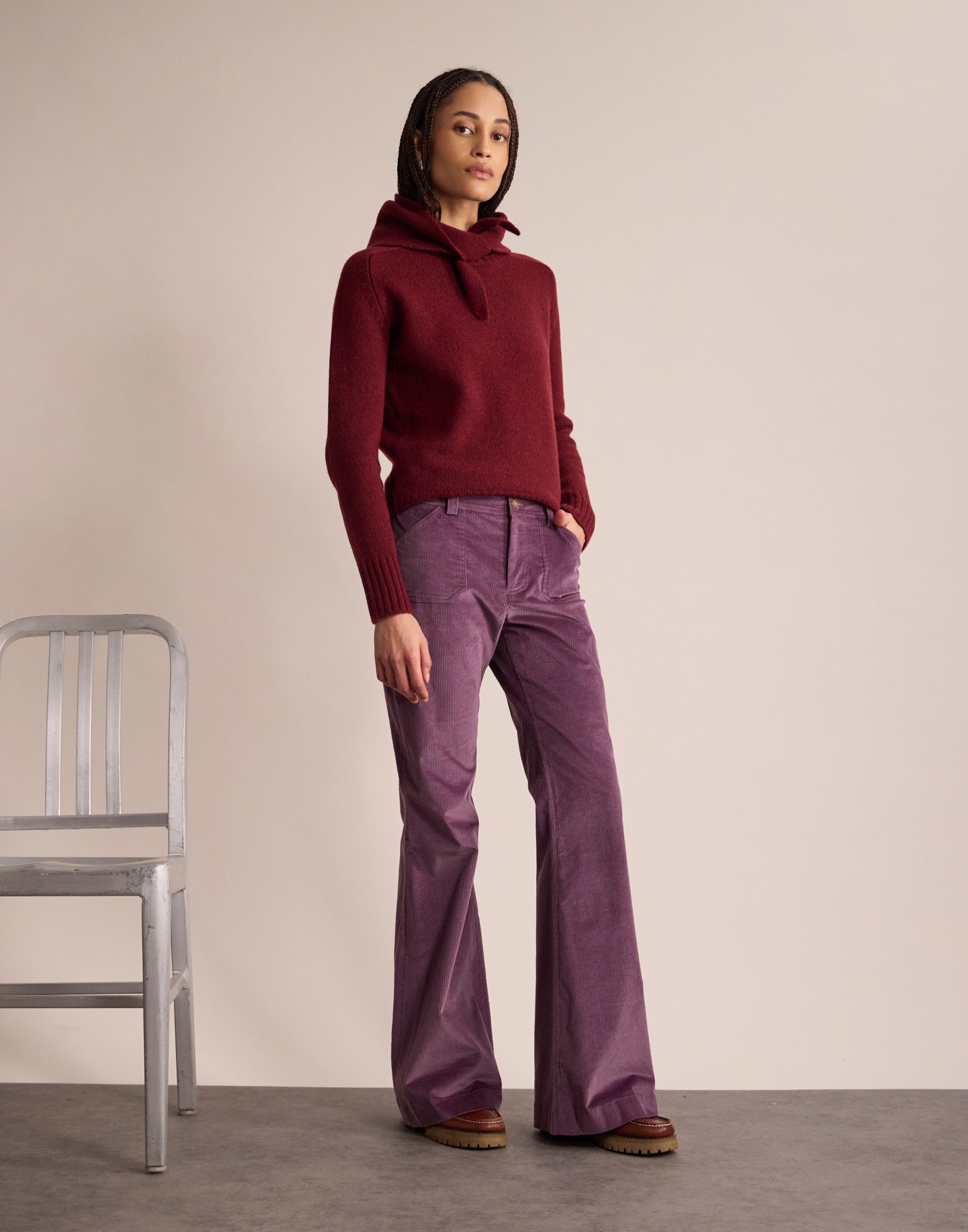 Pantaloni Charlyse viola