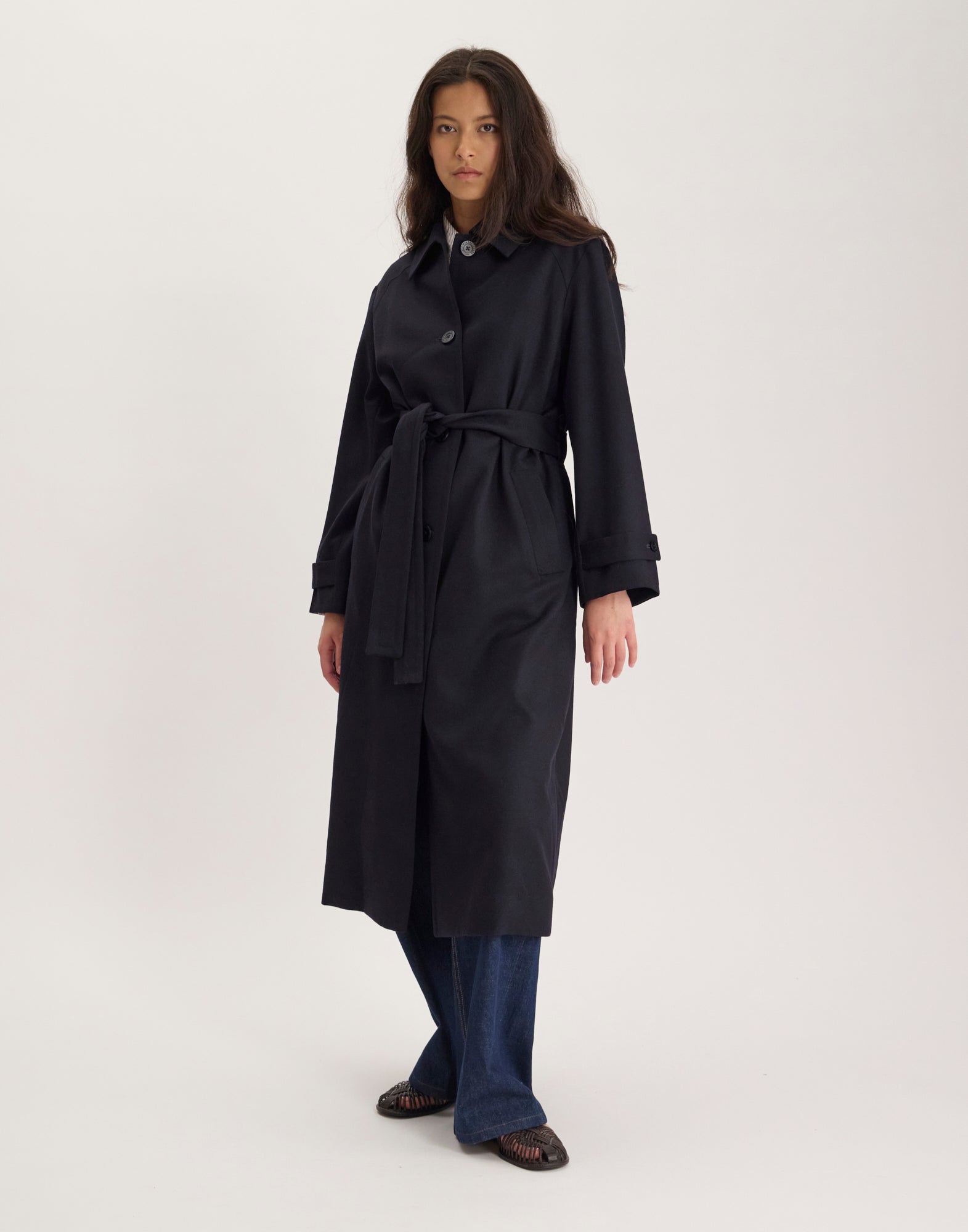 Cappotto Esme in lana nera