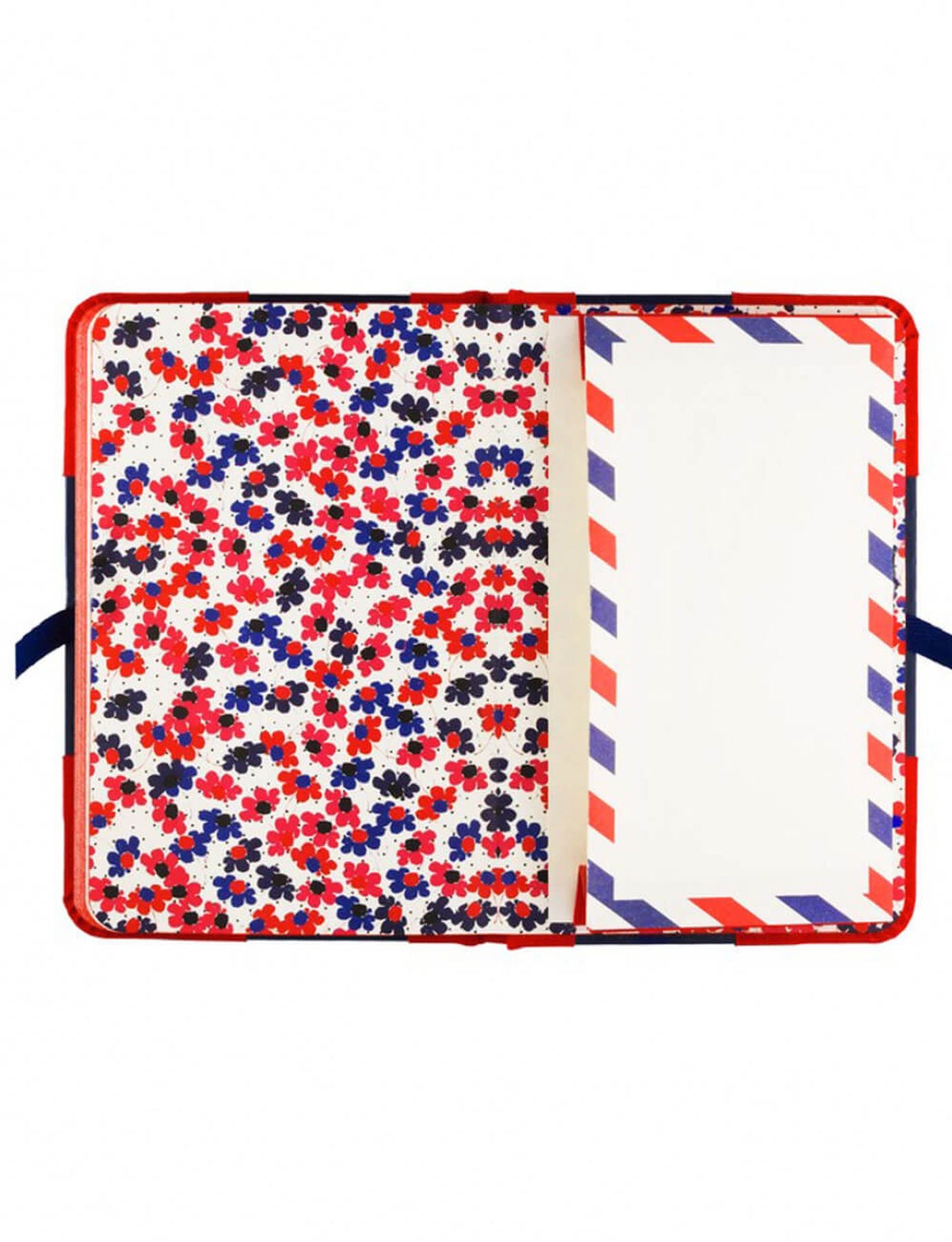 Carnet Médium Ines bleu marine et rouge