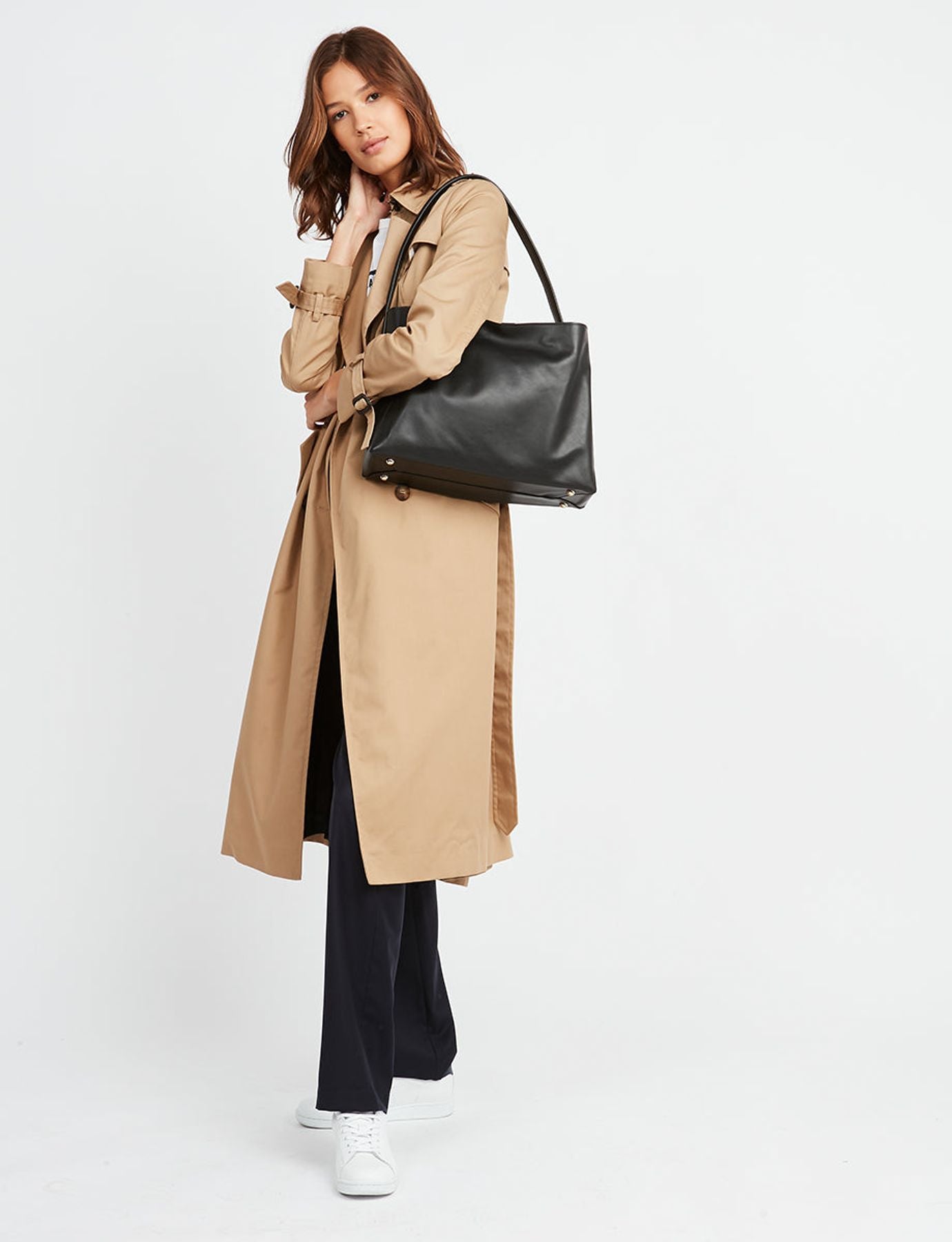 Sac cabas cuir Léonore grand format noir