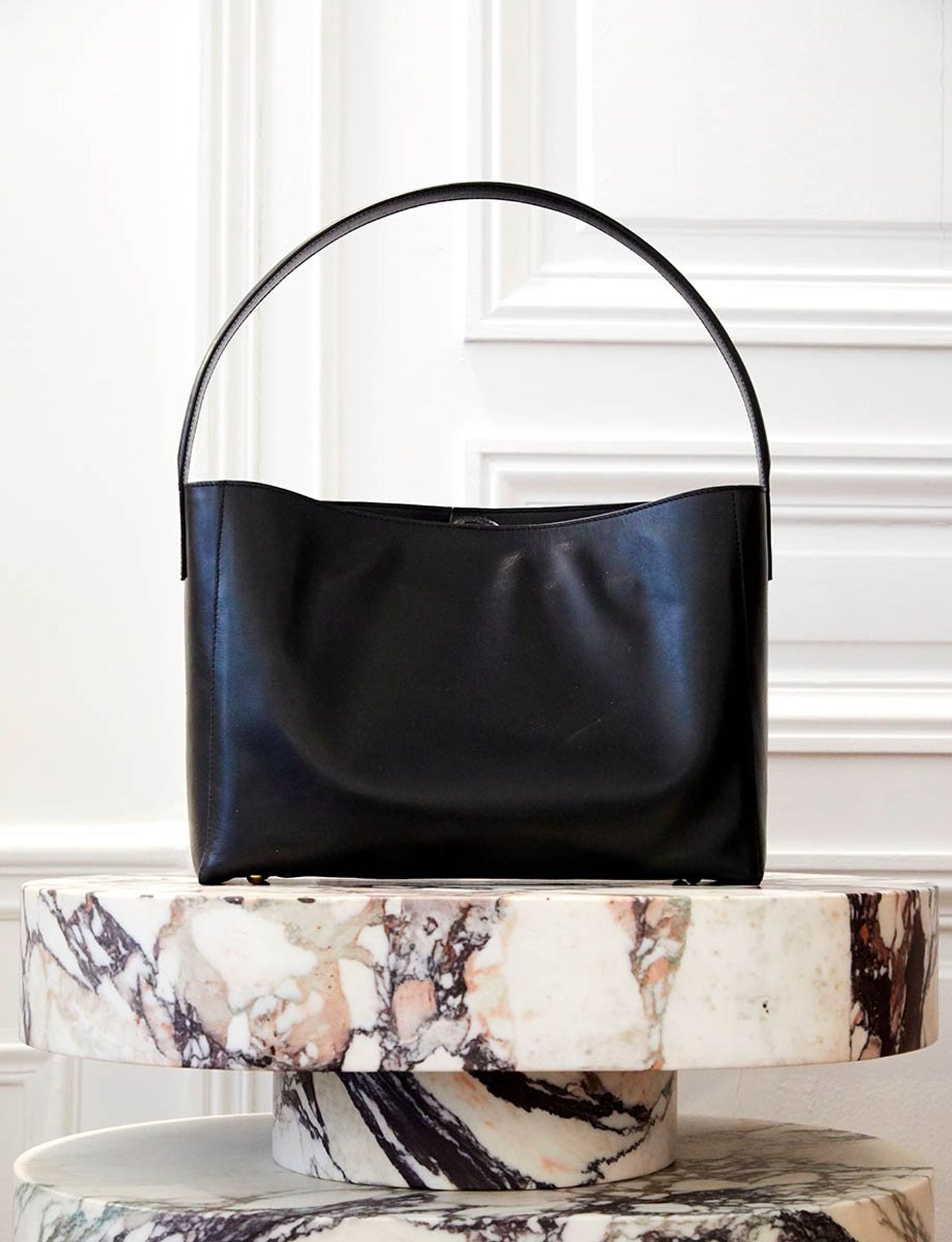 Sac cabas cuir Léonore grand format noir