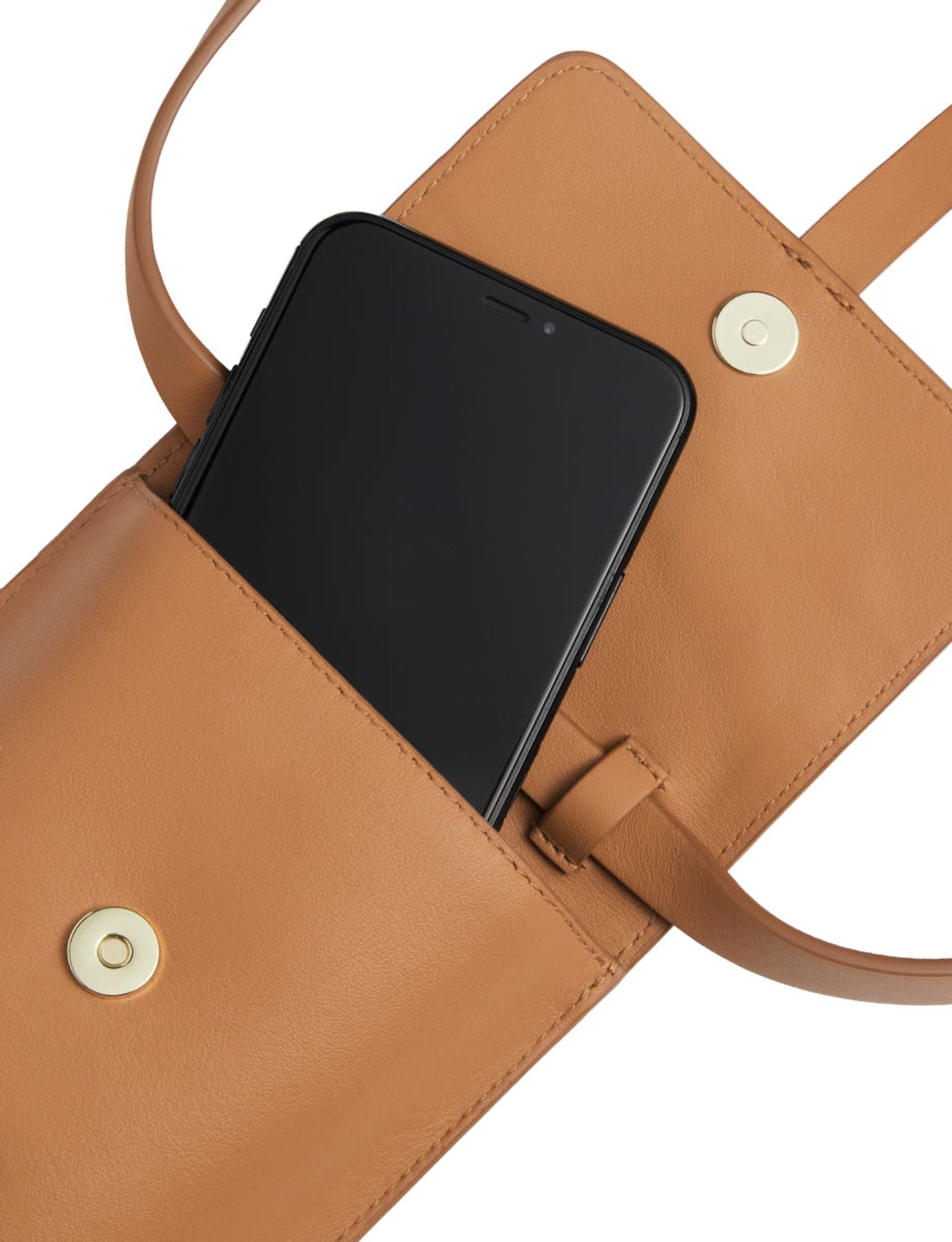 Smartphone Bag Léonore cuir camel