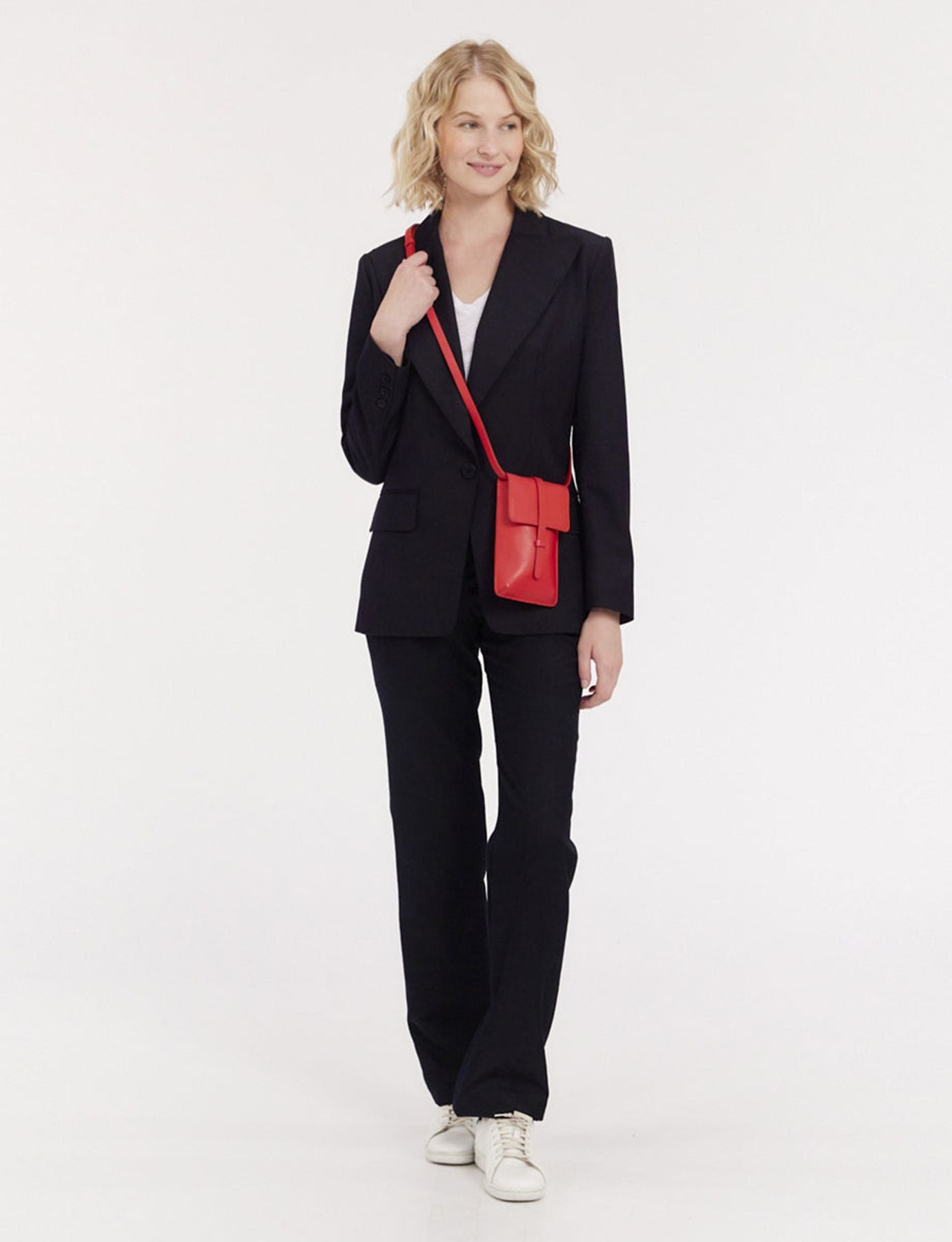 Smartphone Bag Léonore cuir rouge