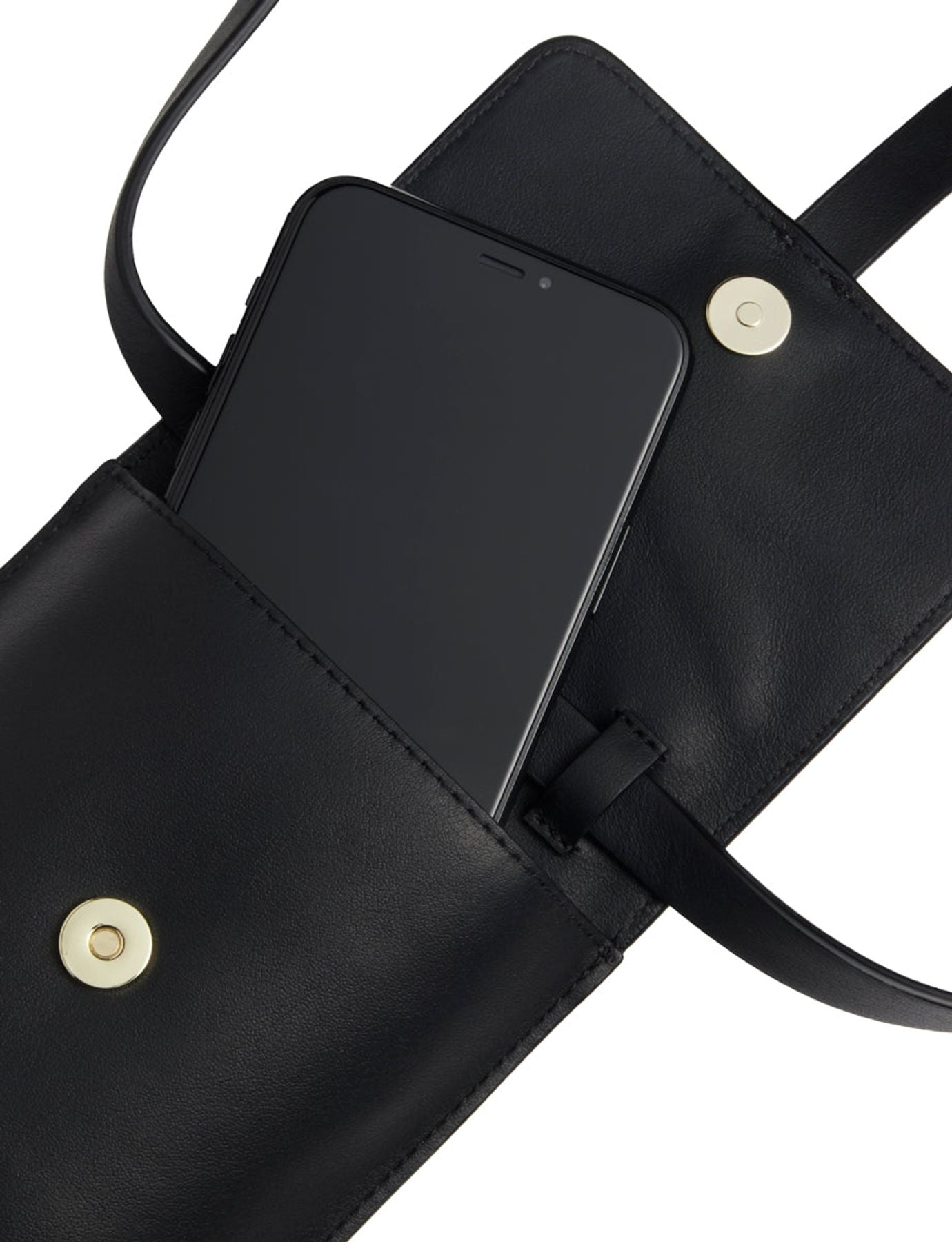 Smartphone Bag Léonore cuir noir