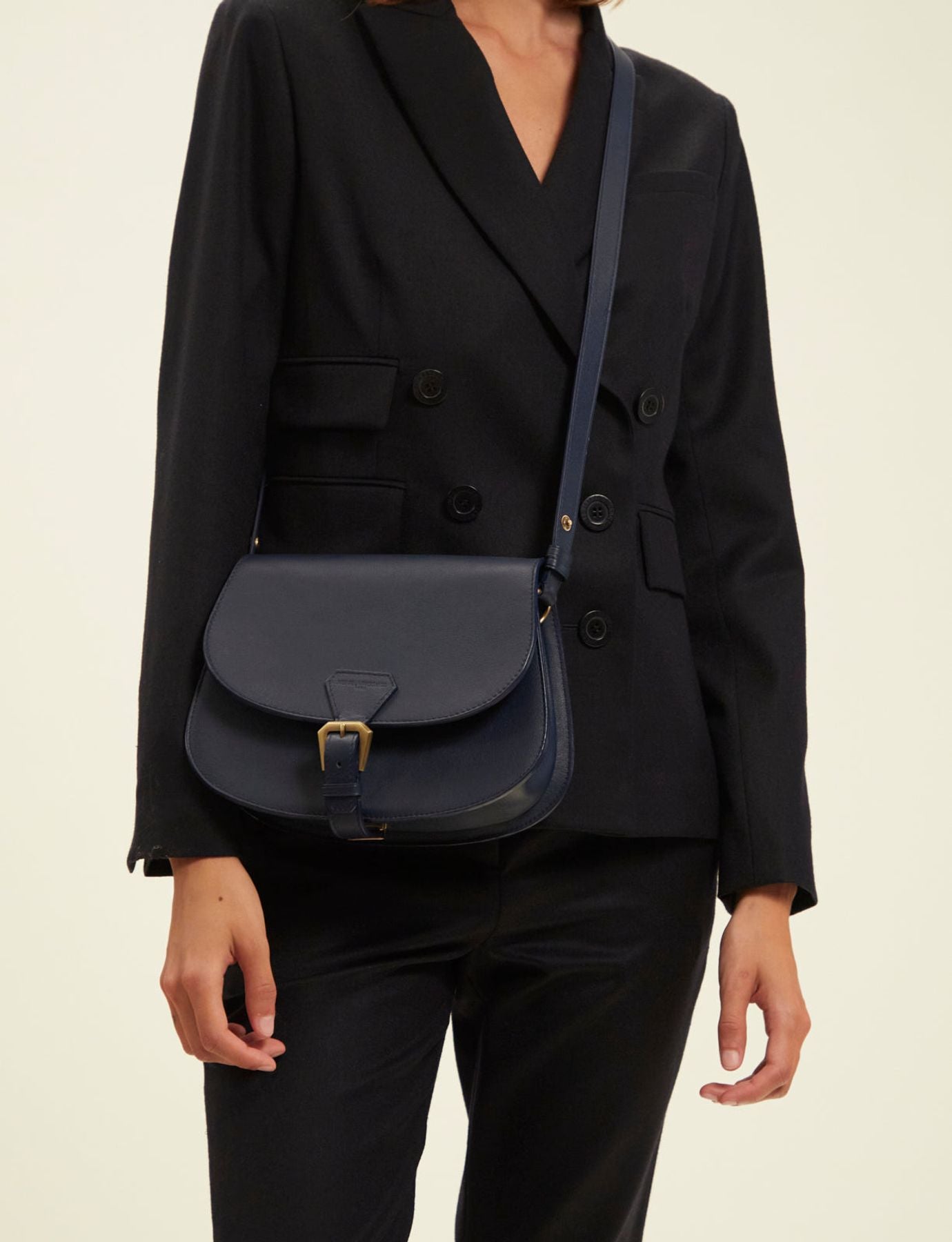 Bolso de mano azul marino