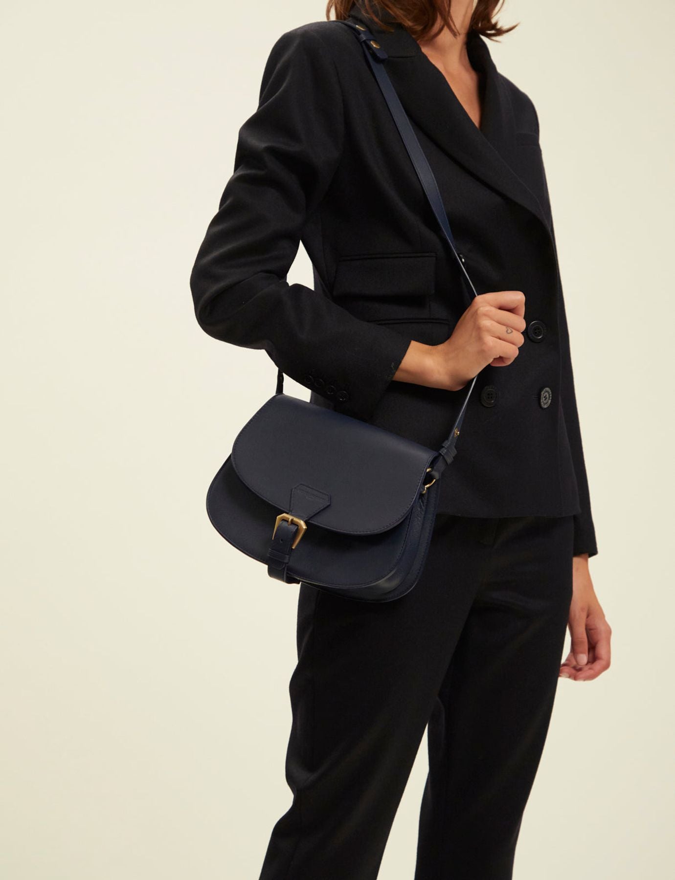 Bolso de mano azul marino