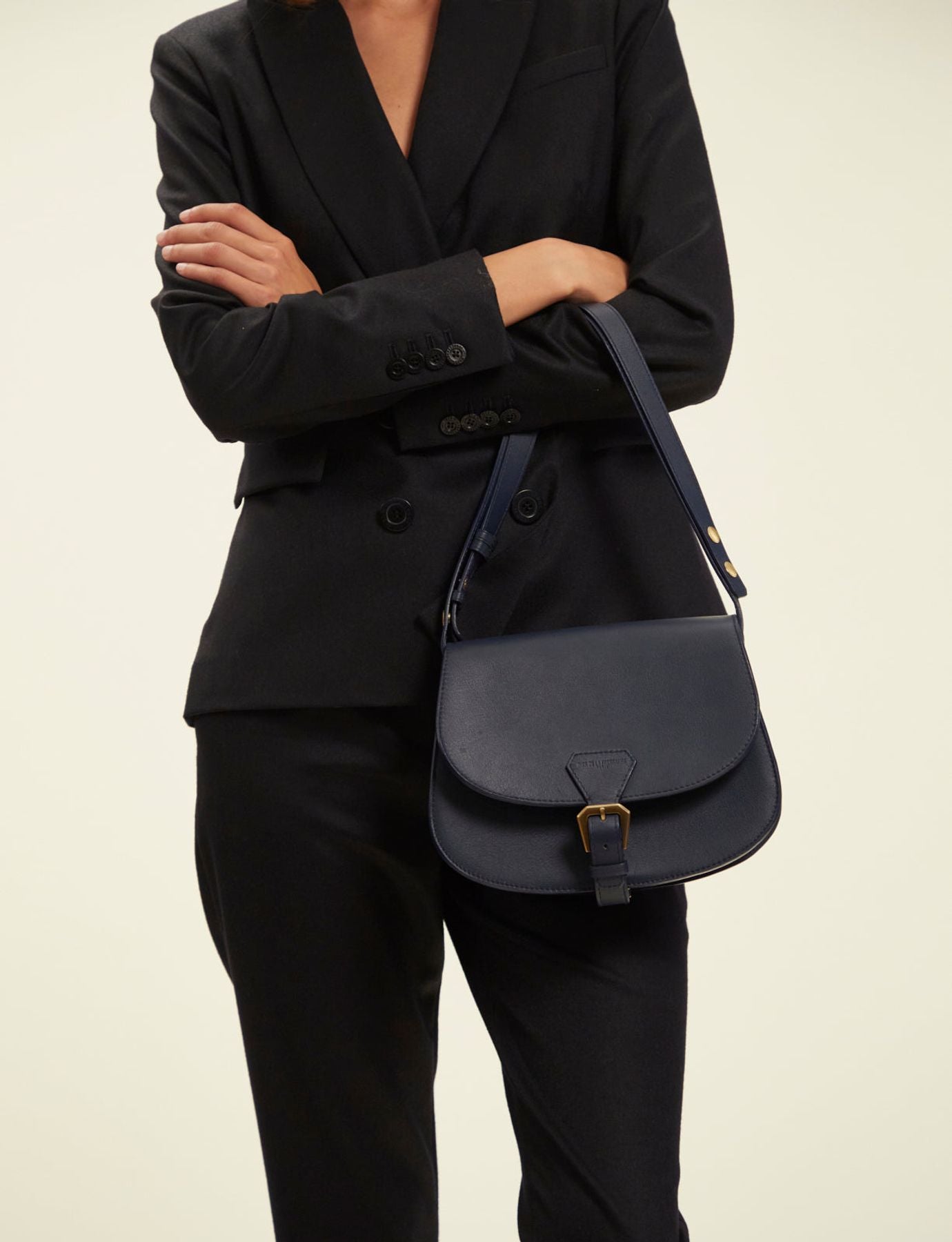 Bolso de mano azul marino