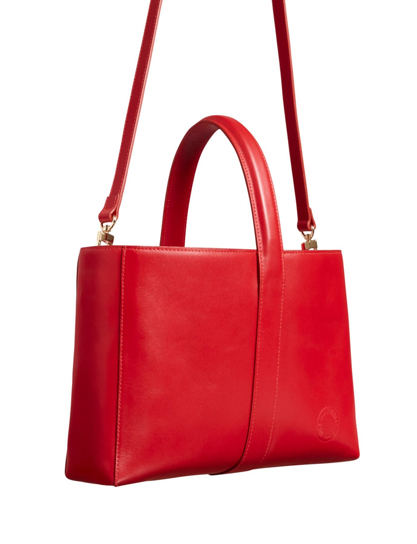 Léonore S red leather bag