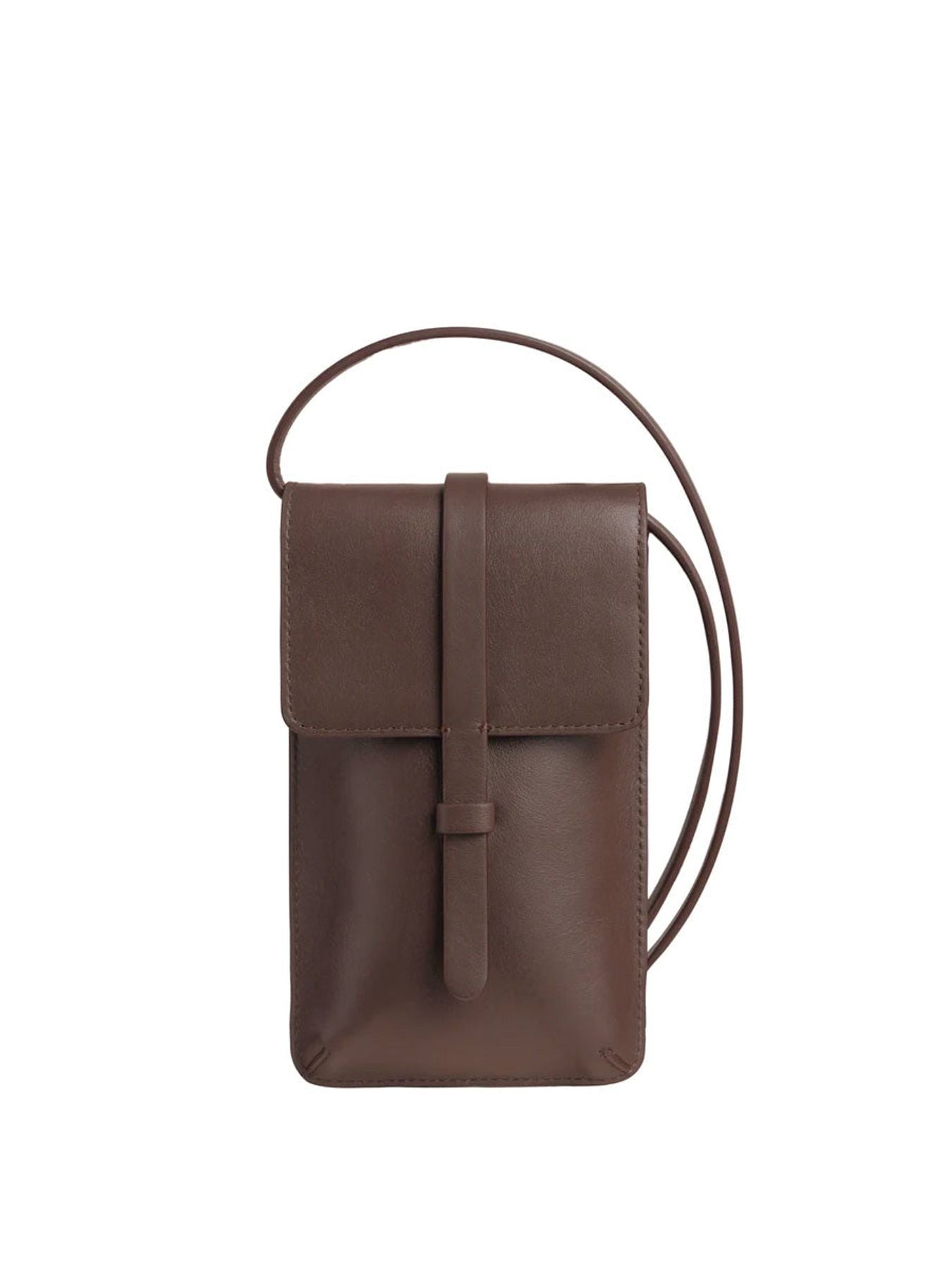 Smartphone Bag Léonore cuir chocolat